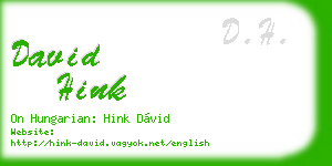 david hink business card